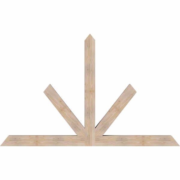 Ekena Millwork Saratoga Smooth Timber Gable Bracket, Douglas Fir, 96"W x 60"H x 5 1/2"D x 5 1/2"F, 15/12 Pitch GBW096X60X0606SAR00SDF - main
